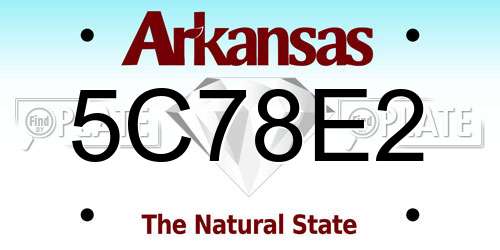 5C78E2 Arkansas License Plate