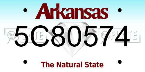 5C80574 Arkansas License Plate