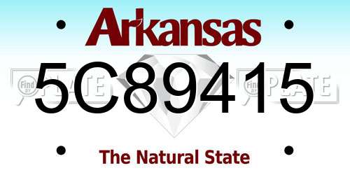 5C89415 Arkansas License Plate
