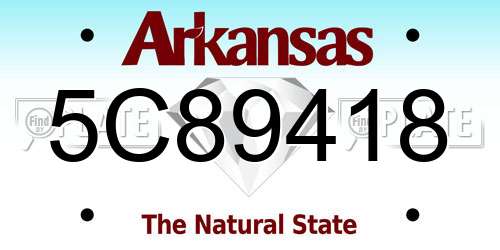 5C89418 Arkansas License Plate