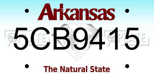 5CB9415 Arkansas License Plate
