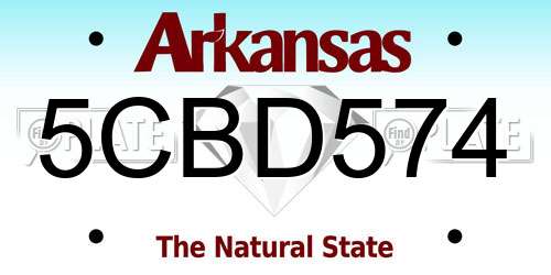 5CBD574 Arkansas License Plate