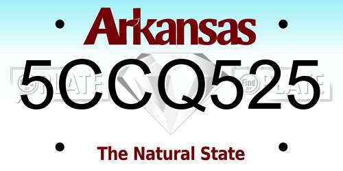5CCQ525 Arkansas License Plate