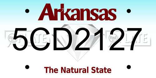 5CD2127 Arkansas License Plate