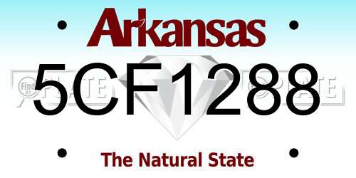 5CF1288 Arkansas License Plate