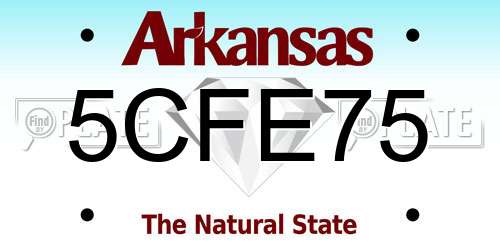 5CFE75 Arkansas License Plate