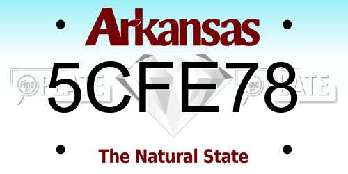 5CFE78 Arkansas License Plate