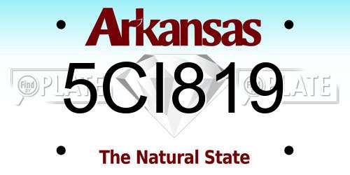 5CI819 Arkansas License Plate