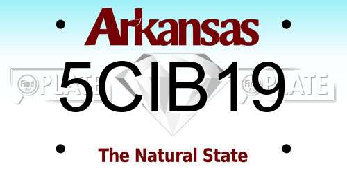 5CIB19 Arkansas License Plate