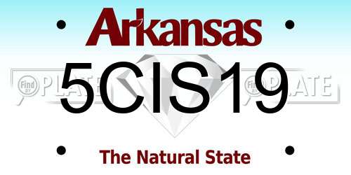 5CIS19 Arkansas License Plate