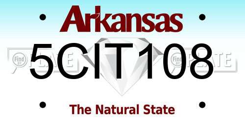 5CIT108 Arkansas License Plate