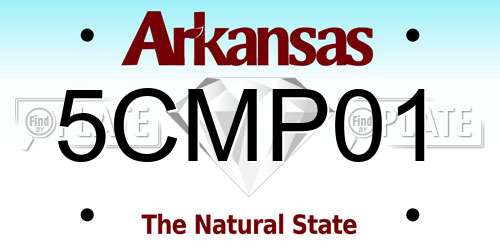 5CMP01 Arkansas License Plate
