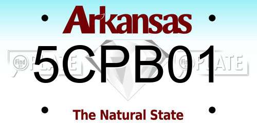 5CPB01 Arkansas License Plate