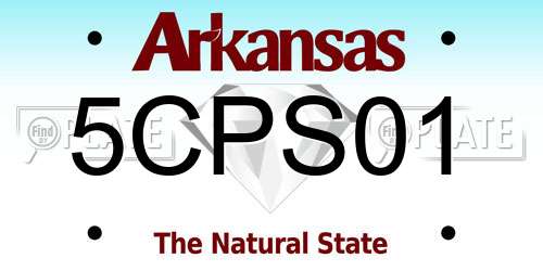 5CPS01 Arkansas License Plate
