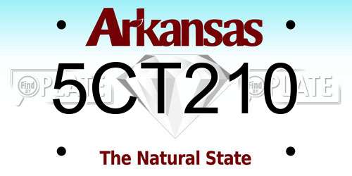 5CT210 Arkansas License Plate