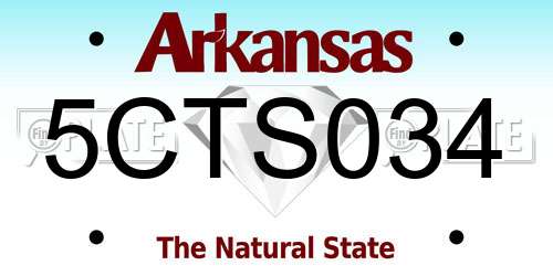 5CTS034 Arkansas License Plate