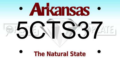 5CTS37 Arkansas License Plate