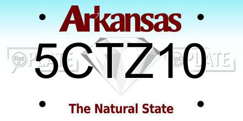 5CTZ10 Arkansas License Plate