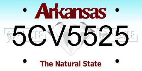 5CV5525 Arkansas License Plate