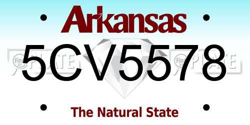 5CV5578 Arkansas License Plate