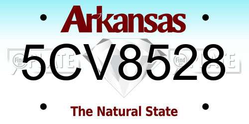 5CV8528 Arkansas License Plate