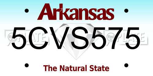 5CVS575 Arkansas License Plate
