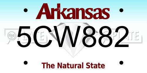 5CW882 Arkansas License Plate