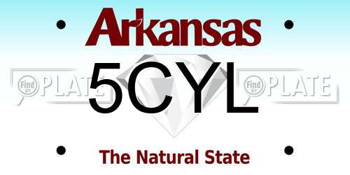 5CYL Arkansas License Plate