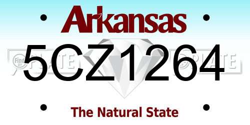 5CZ1264 Arkansas License Plate
