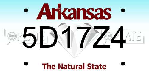 5D17Z4 Arkansas License Plate