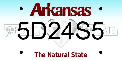 5D24S5 Arkansas License Plate