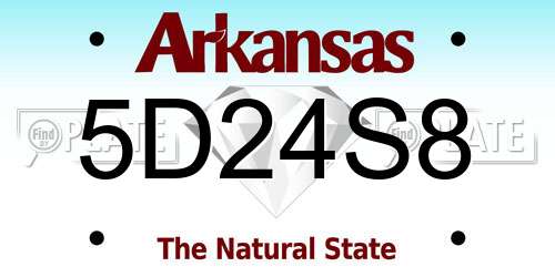 5D24S8 Arkansas License Plate