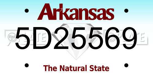 5D25569 Arkansas License Plate