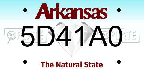 5D41A0 Arkansas License Plate