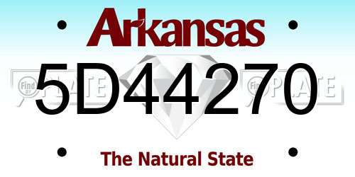 5D44270 Arkansas License Plate