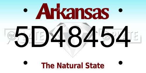 5D48454 Arkansas License Plate