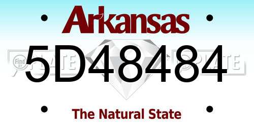 5D48484 Arkansas License Plate