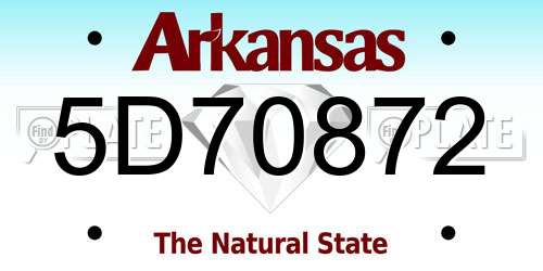 5D70872 Arkansas License Plate