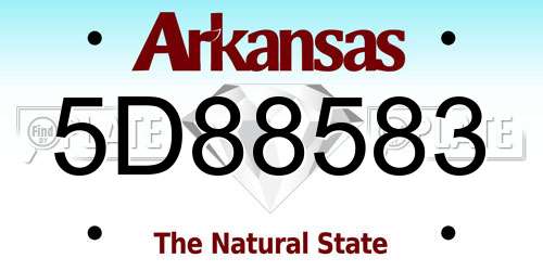 5D88583 Arkansas License Plate