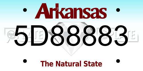 5D88883 Arkansas License Plate