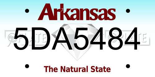5DA5484 Arkansas License Plate