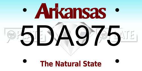 5DA975 Arkansas License Plate