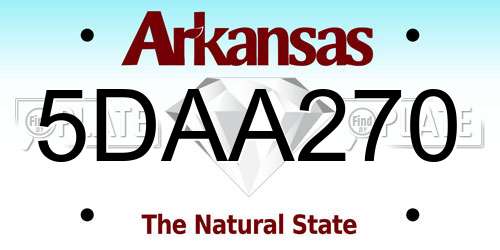 5DAA270 Arkansas License Plate
