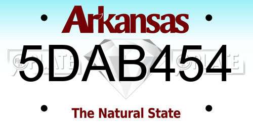 5DAB454 Arkansas License Plate