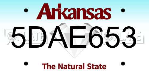 5DAE653 Arkansas License Plate