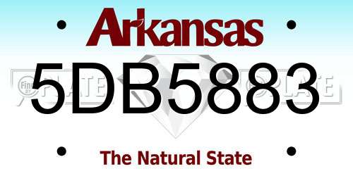 5DB5883 Arkansas License Plate