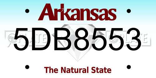 5DB8553 Arkansas License Plate