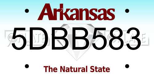 5DBB583 Arkansas License Plate