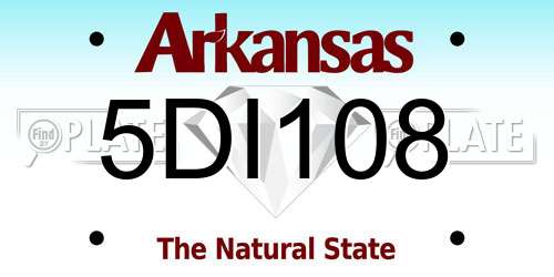 5DI108 Arkansas License Plate