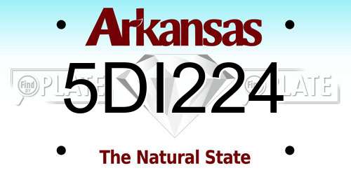 5DI224 Arkansas License Plate
